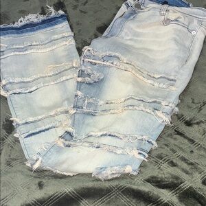 Stylish Light Blue Distressed Boyfriend Jeans